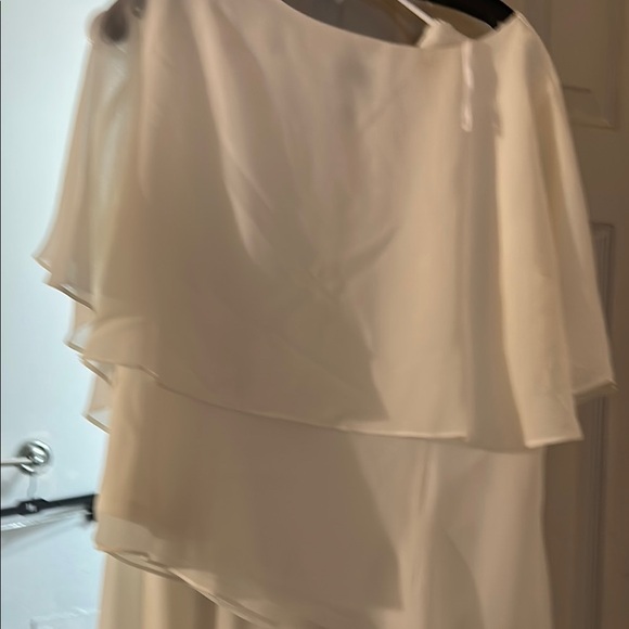 Ashley Stewart White Asymmetrical Cut Out Tank Top - Picture 4 of 4
